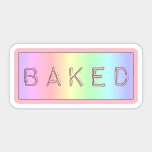 Pastel Rainbow Baked Sticker